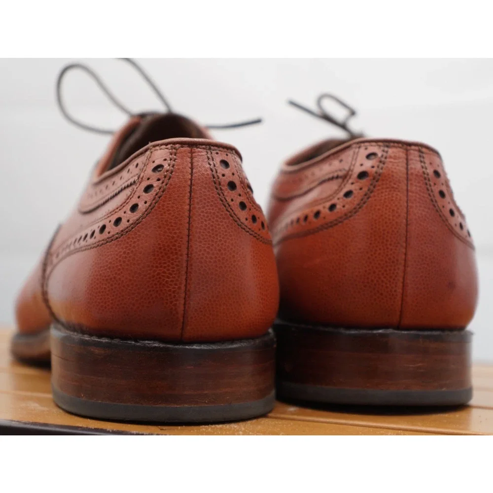Allen Edmonds Strand Men’s Leather Cap Toe Oxfords Sz 9.5 D Made In 🇺🇸